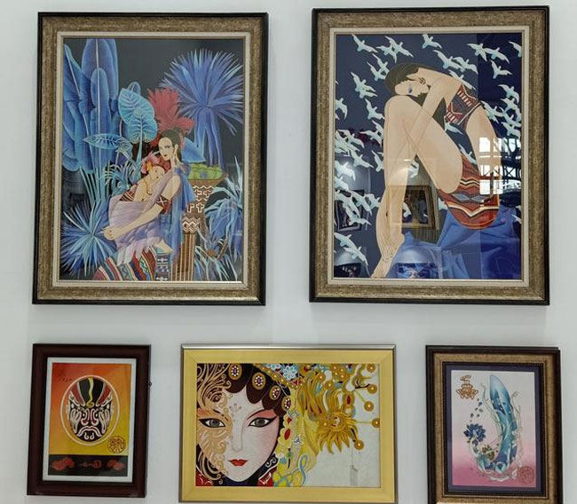 珐琅画高透明水晶釉面胶